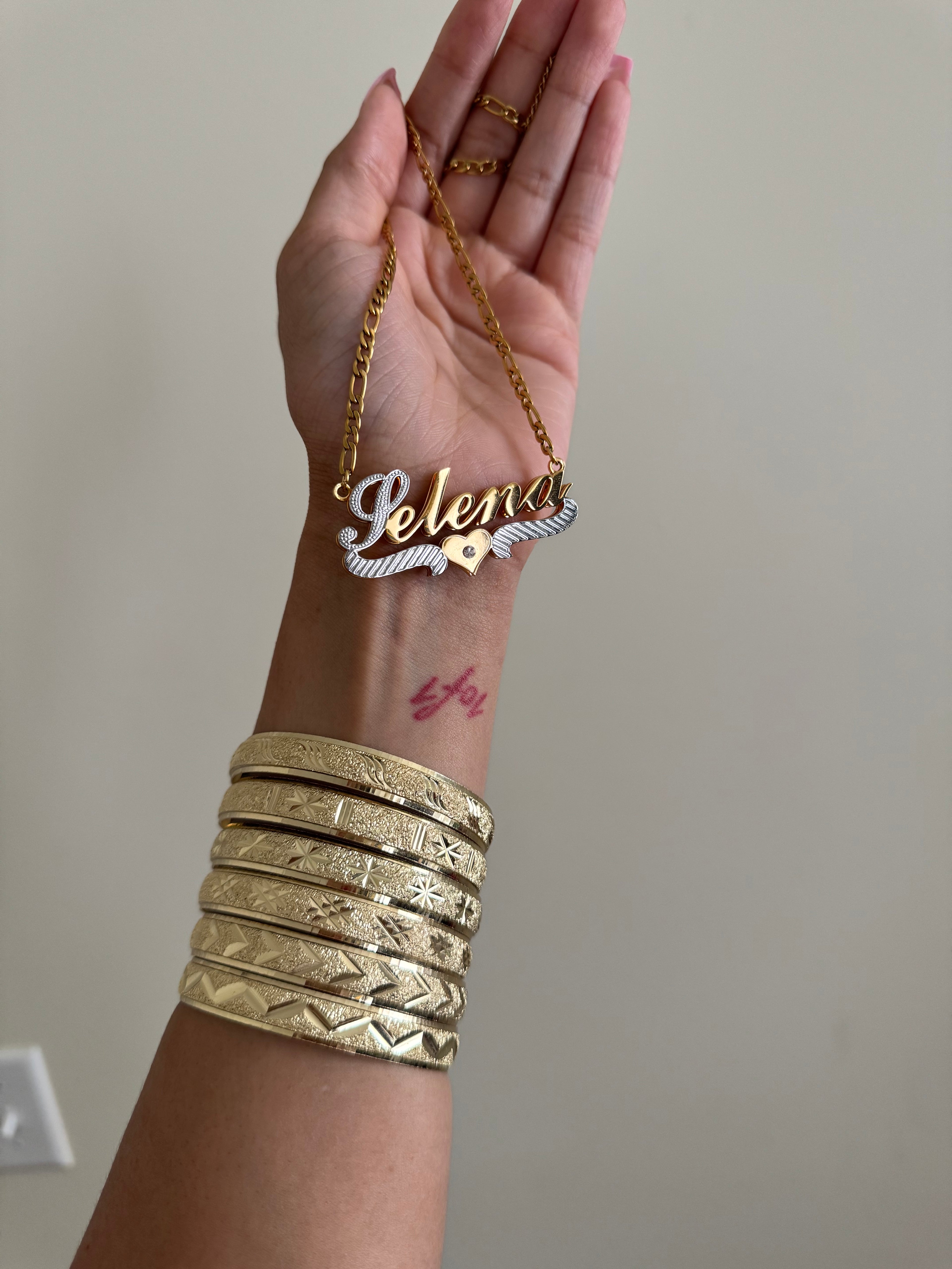 DOUBLE PLATED CUSTOM NAME NECKLACE💟 GOLD/SILVER