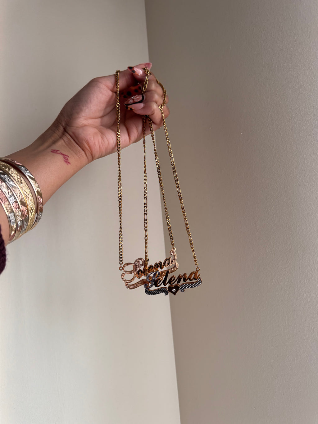 DOUBLE PLATED CUSTOM NAME NECKLACE💟 GOLD/SILVER